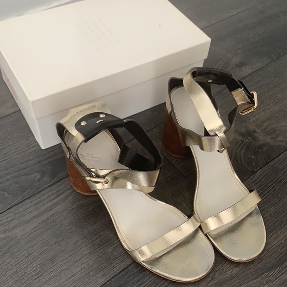 🤩🔥MAISON MARGIELA PARIS Gold ChunkyHeel Sandal41 - Picture 4 of 15